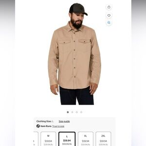 Hawx Work Gear Men's All Out Woven Solid Long Sleeve Snap Work Shirt